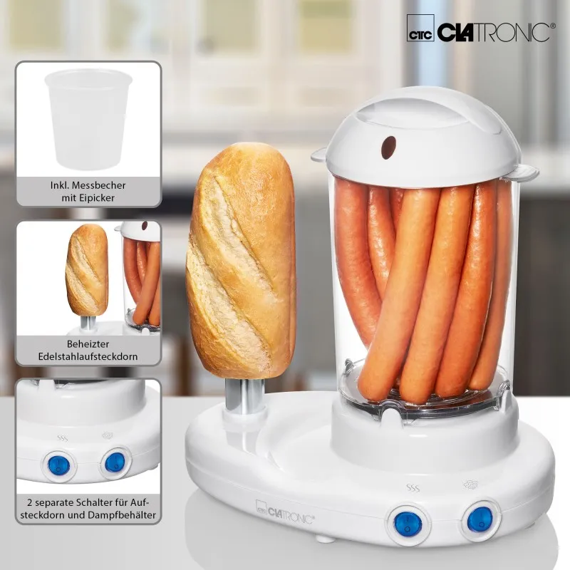 Хот-дог мейкер Clatronic HDM 3420 EK : хот-доги на будь-який смак у домашніх умовах